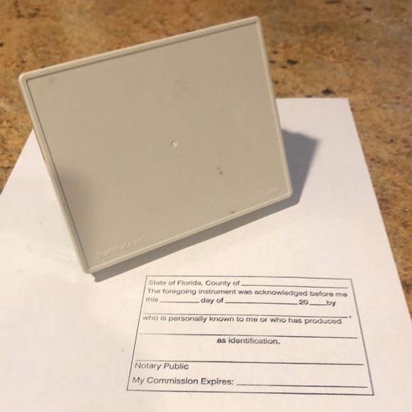 Black Ink Notary Public Acknowledgement Self-inking Rubber Stamp - Picture 7 of 7